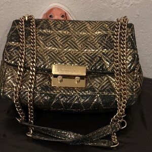 Michael Kors Gold&Black Crossbody/Shoulder Bag